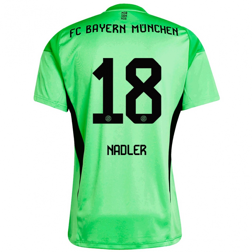 גברים כדורגל Luis Nadler #18 ירוק אביבי בינוני חולצת שוער 2025/26