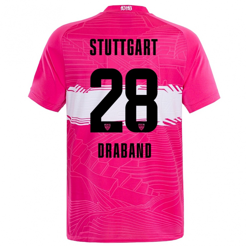 גברים כדורגל דומיניק דראבנד #28 שחור ורוד עמוק חולצת שוער 2025/26