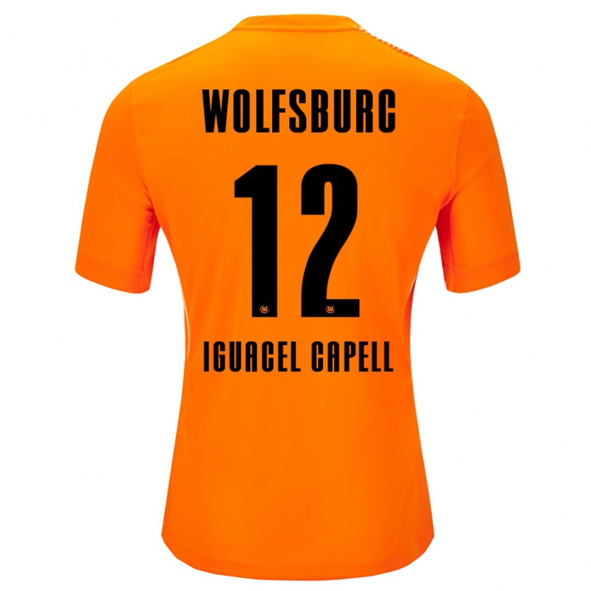 גברים כדורגל Diego Iguacel Capell #12 שחור אדום חולצת שוער 2025/26