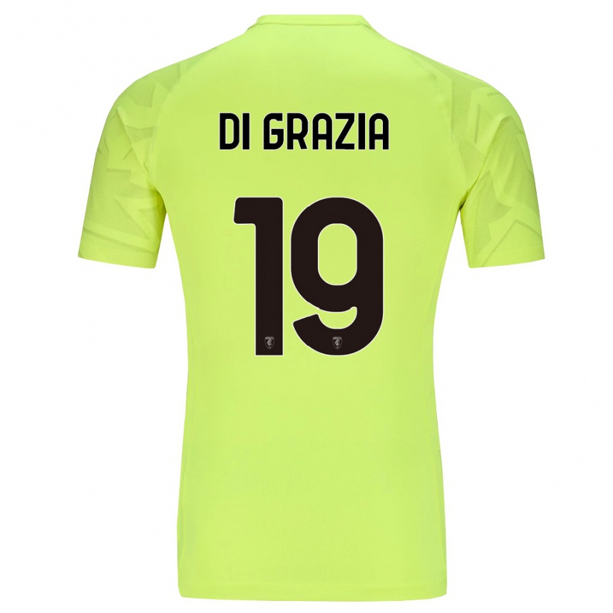 גברים כדורגל Manuel Di Grazia #19 ירוק פלורסנט חולצת שוער 2025/26