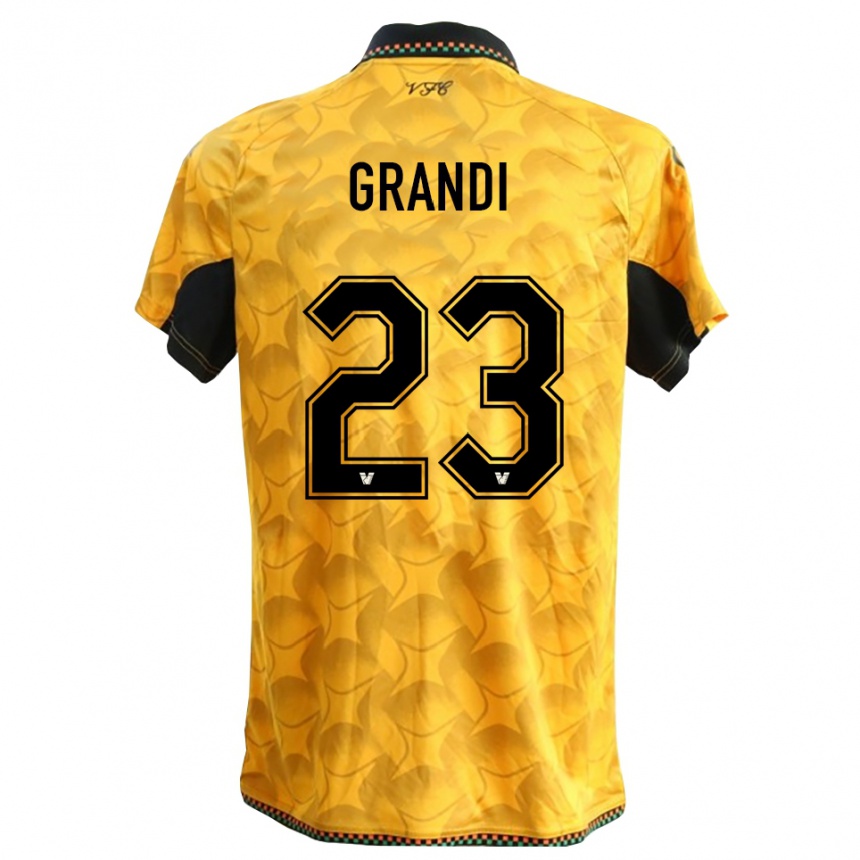 גברים כדורגל Matteo Grandi #23 שחור צהוב חולצת שוער 2025/26