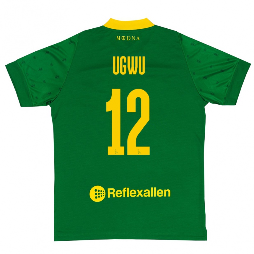 גברים כדורגל Ferdinand Ugwu #12 ירוק צהוב חולצת שוער 2025/26