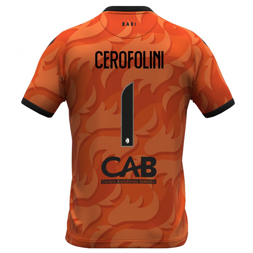 גברים כדורגל Michele Cerofolini #1 שחור כתום כהה חולצת שוער 2025/26