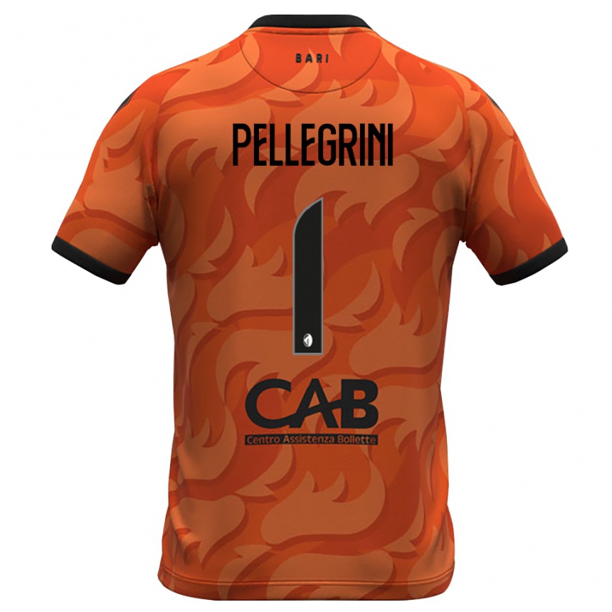 גברים כדורגל Luigi Pellegrini #1 שחור כתום כהה חולצת שוער 2025/26