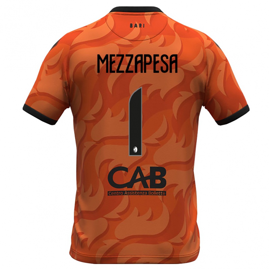 גברים כדורגל Alessandro Mezzapesa #1 שחור כתום כהה חולצת שוער 2025/26