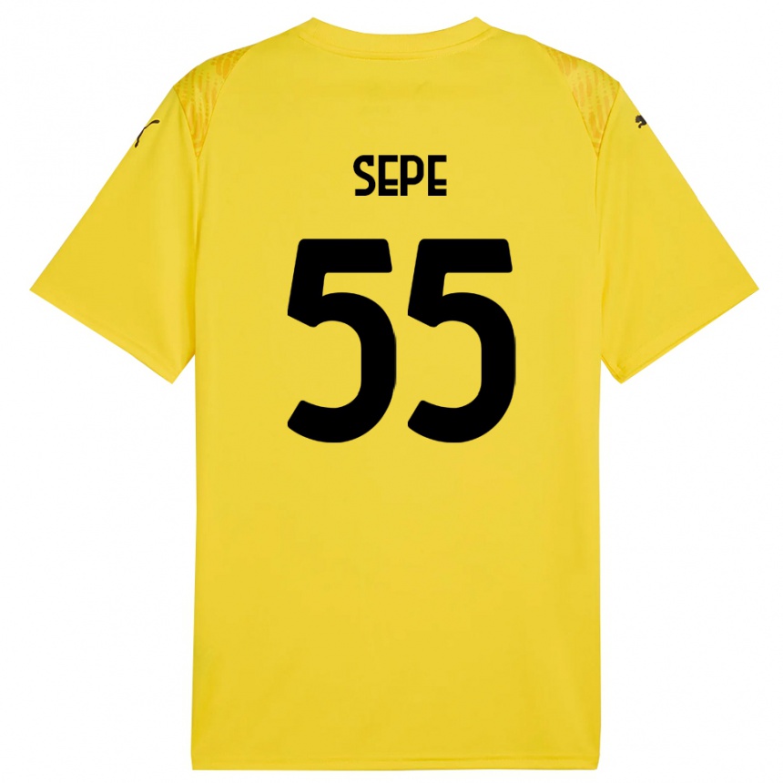 גברים כדורגל לואיג'י ספה #55 שחור צהוב חולצת שוער 2025/26