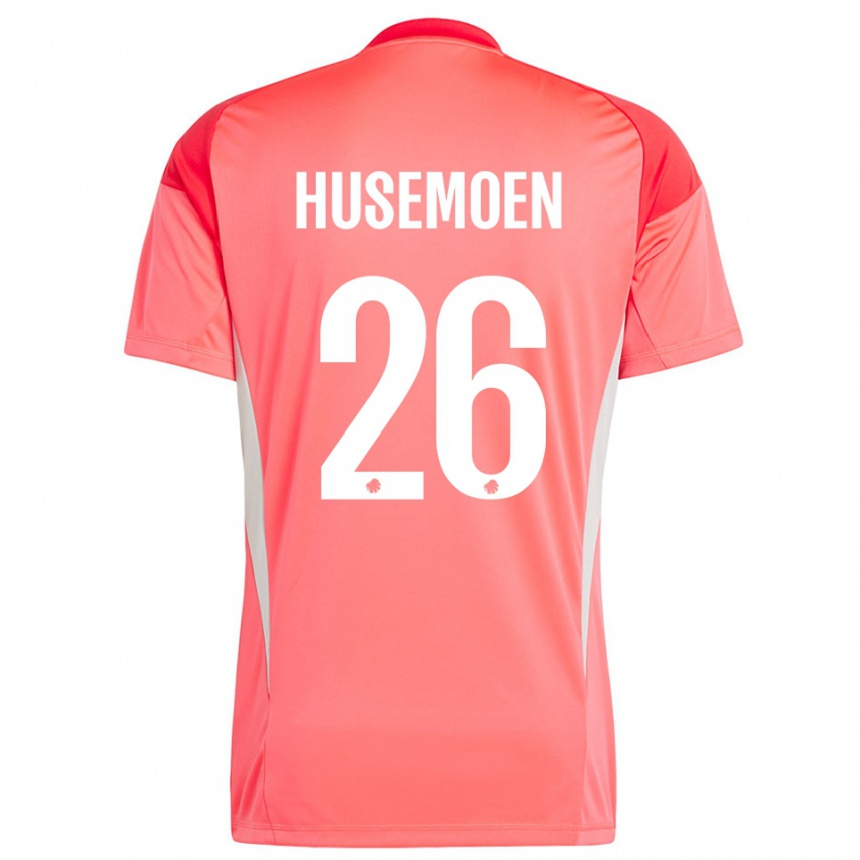 גברים כדורגל Astrid Husemoen #26 לבן אדום חולצת שוער 2025/26