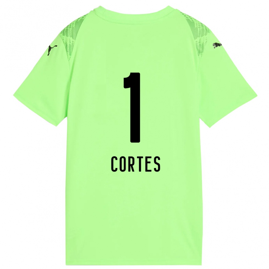 גברים כדורגל בראייאן קורטס #1 שחור ירוק בהיר חולצת שוער 2025/26