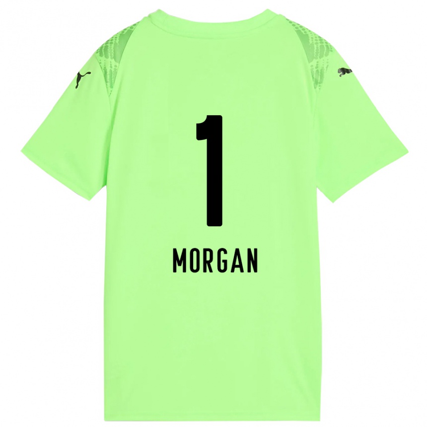 גברים כדורגל Kevin Morgan #1 שחור ירוק בהיר חולצת שוער 2025/26