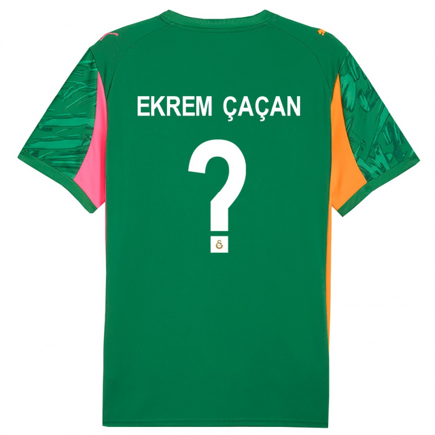 גברים כדורגל Yağız Ekrem Çaçan #0 ורוד ירוק כתום חולצת שוער 2025/26