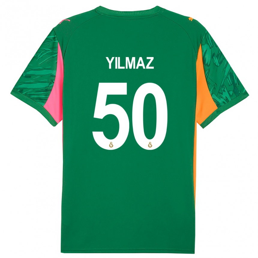 גברים כדורגל ז'אנקאט יילמאז #50 ורוד ירוק כתום חולצת שוער 2025/26