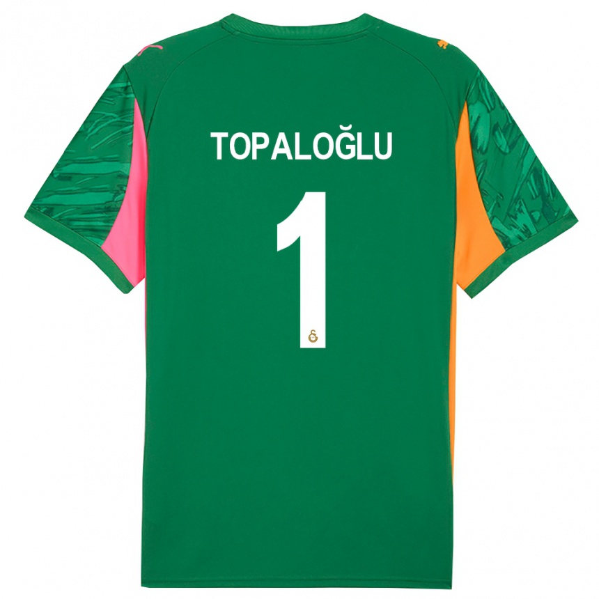 גברים כדורגל Eren Topaloğlu #1 ורוד ירוק כתום חולצת שוער 2025/26
