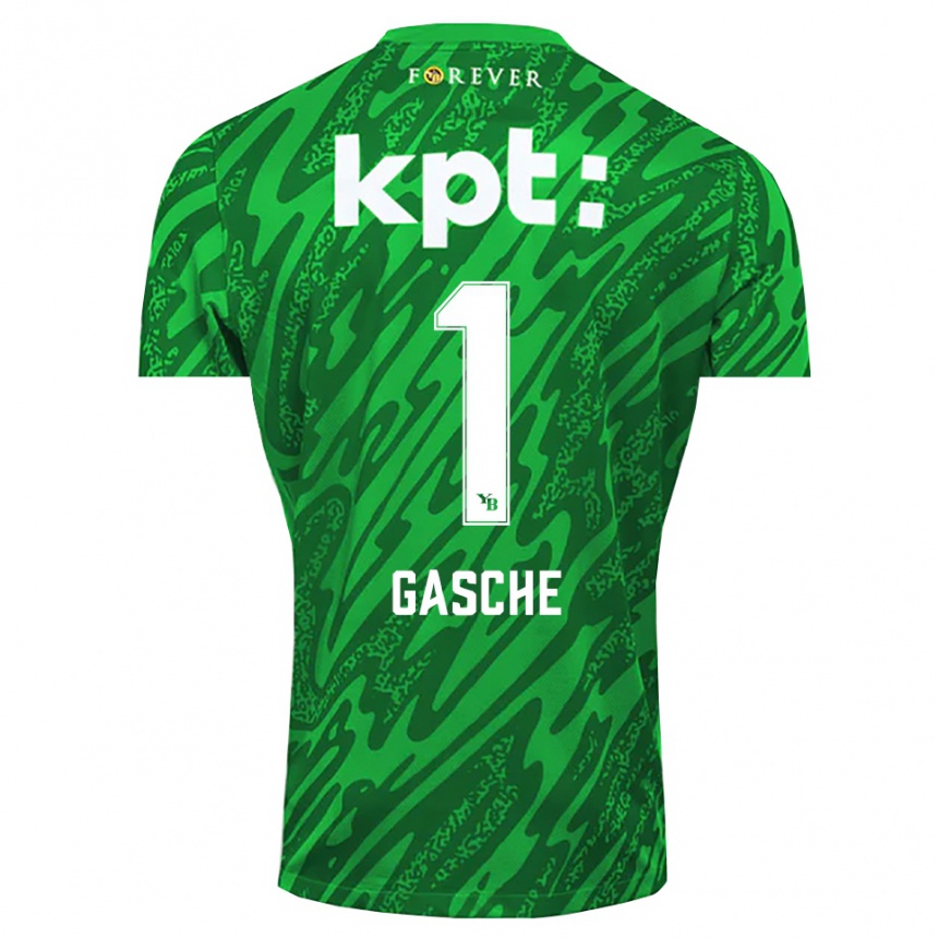 גברים כדורגל Bastian Gasche #1 לבן ירוק חולצת שוער 2025/26