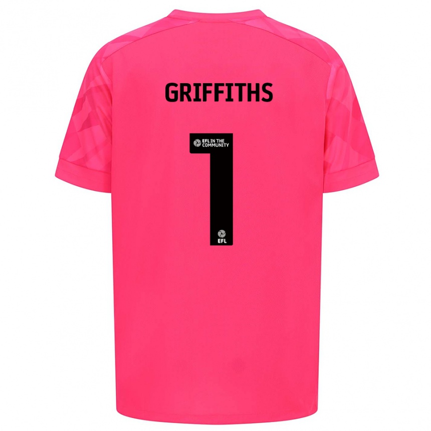 גברים כדורגל יואן גריפית'ס #1 ורוד רוז חולצת שוער 2025/26