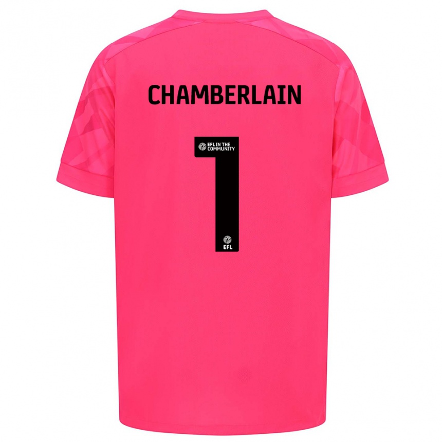 גברים כדורגל סרין צ׳מברליין #1 ורוד רוז חולצת שוער 2025/26