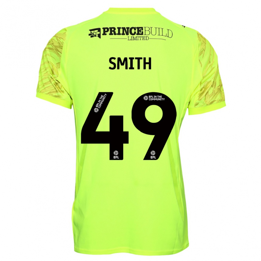 גברים כדורגל באסטיאן סמית׳ #49 שחור ירוק פלורסנט חולצת שוער 2025/26