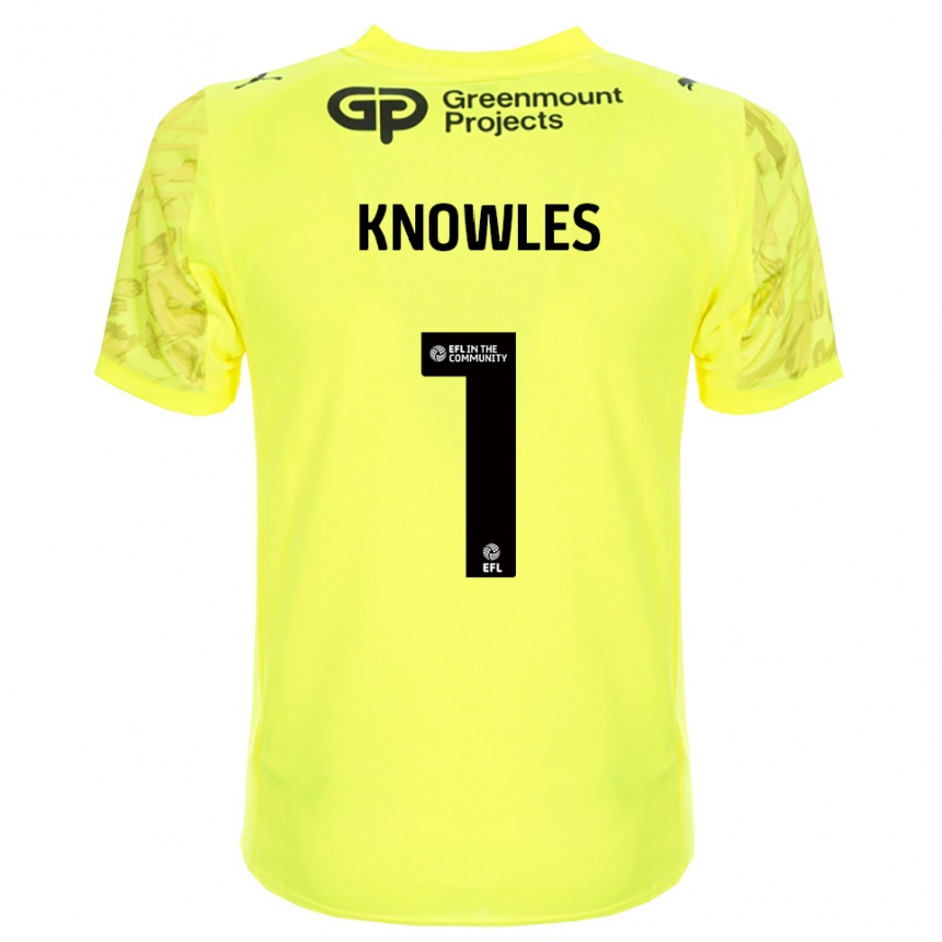 גברים כדורגל Amelia Knowles #1 שחור ירוק פלורסנט חולצת שוער 2025/26