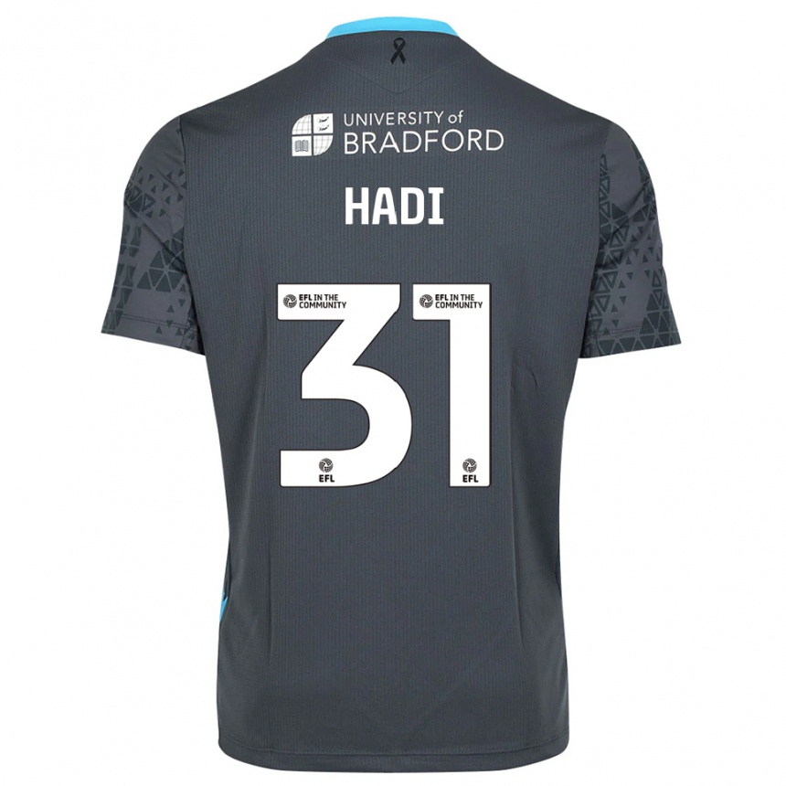 גברים כדורגל זכריה האזים האדי #31 אפור שחור חולצת שוער 2025/26