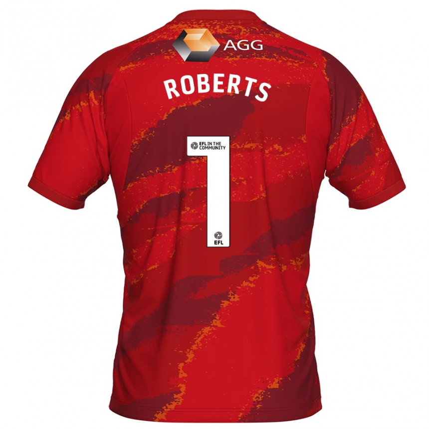 גברים כדורגל ליאם רוברטס #1 לבן אדום חולצת שוער 2025/26