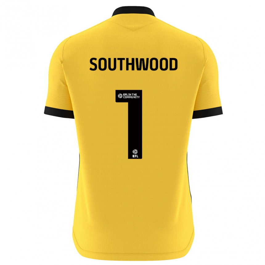 גברים כדורגל לוק סות'ווד #1 שחור צהוב חולצת שוער 2025/26