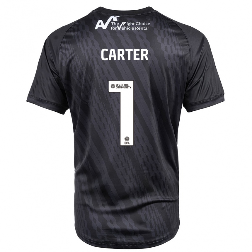 גברים כדורגל Phoebe Carter #1 שחור לבן חולצת שוער 2025/26