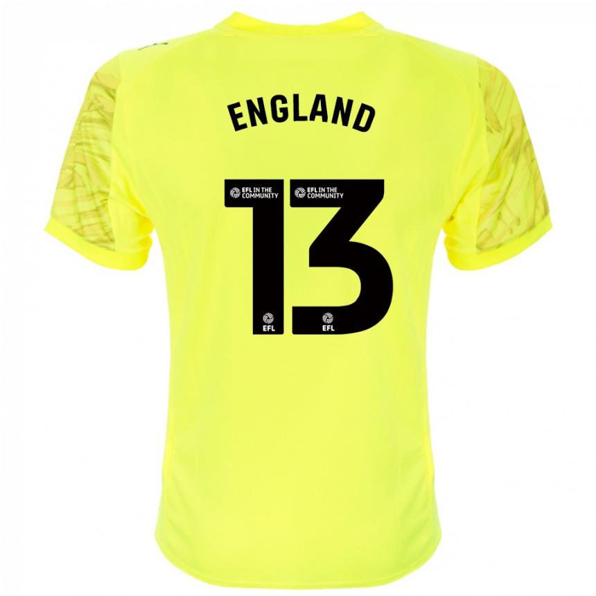 גברים כדורגל Kurtis England #13 שחור צהוב חולצת שוער 2025/26
