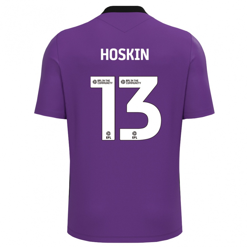 גברים כדורגל Owen Hoskin #13 לבן סגול חולצת שוער 2025/26