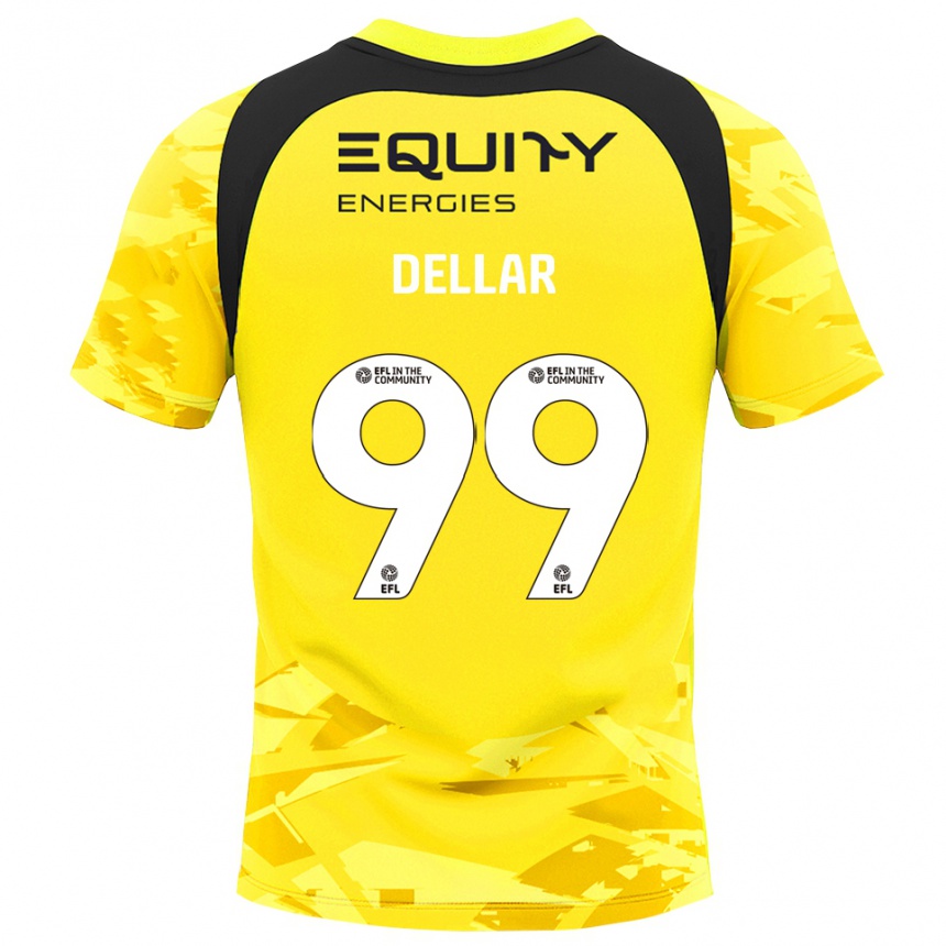 גברים כדורגל Megan Dellar #99 אפור צהוב בהיר חולצת שוער 2025/26