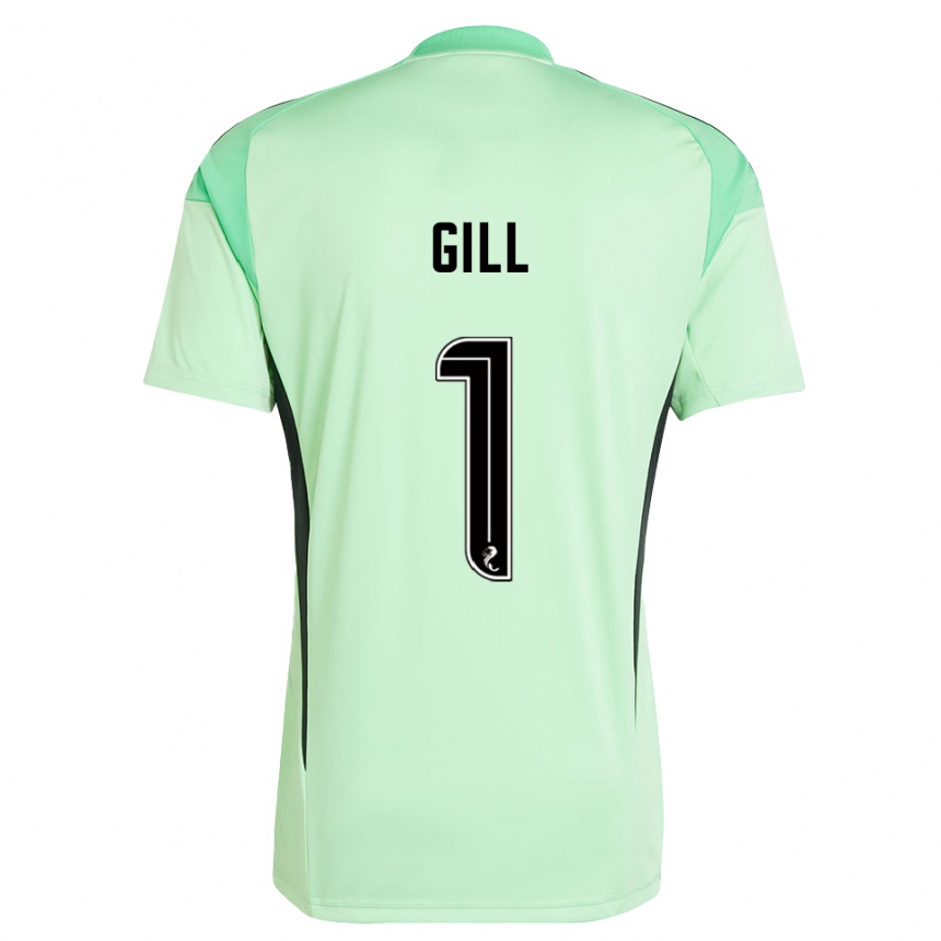 גברים כדורגל Marcus Gill #1 שחור ירוק בהיר חולצת שוער 2025/26