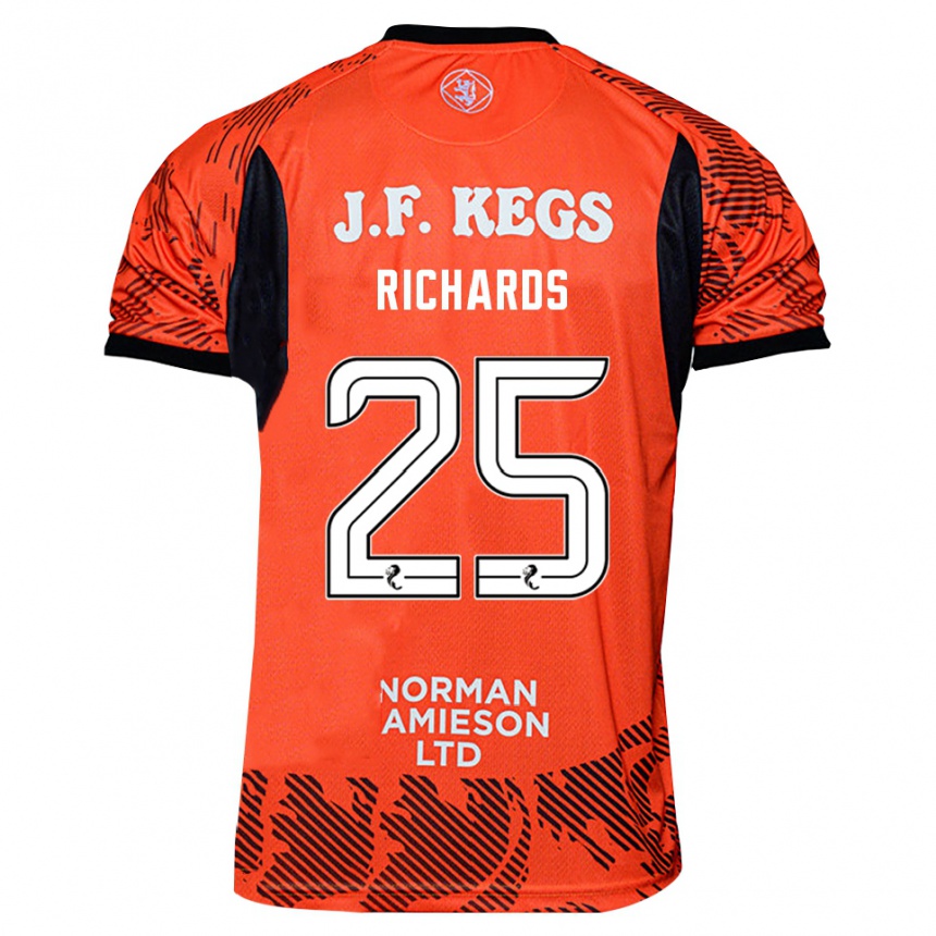 גברים כדורגל Dave Richards #25 שחור כתום חולצת שוער 2025/26