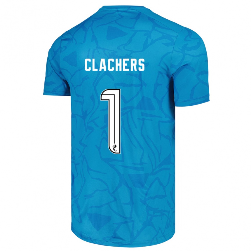 גברים כדורגל Erin Clachers #1 לבן כחול חולצת שוער 2025/26