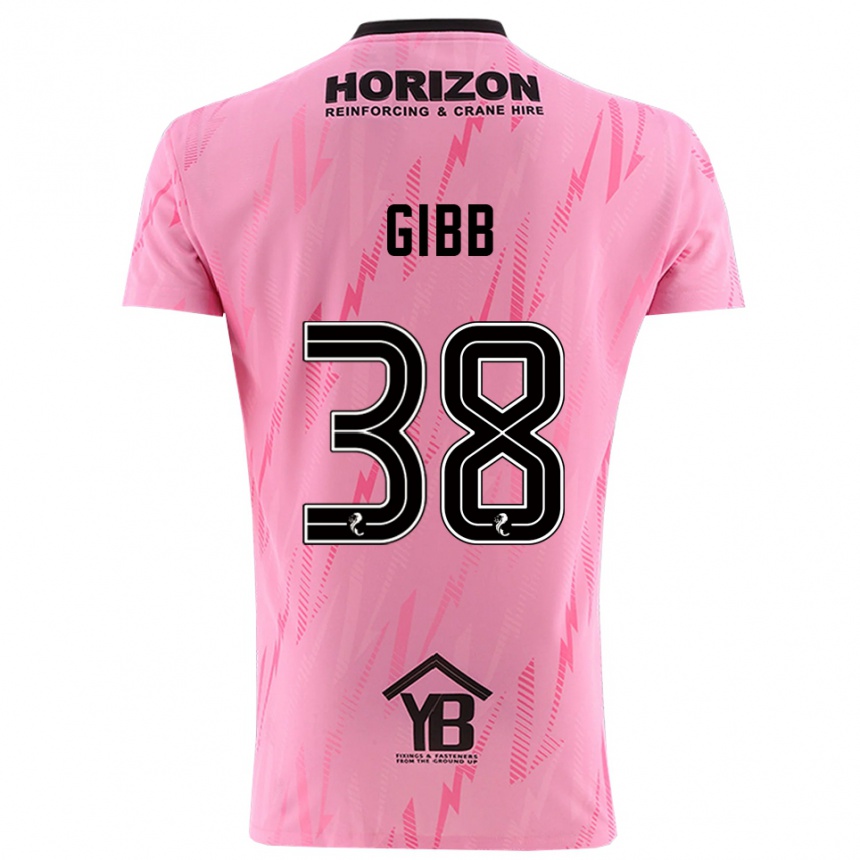 גברים כדורגל Thomas Gibb #38 שחור ורוד חולצת שוער 2025/26