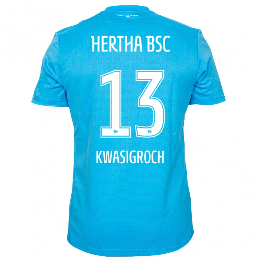 גברים כדורגל רוברט קוואסיגרוך #13 כחול בהיר לבן חולצת שוער 2025/26