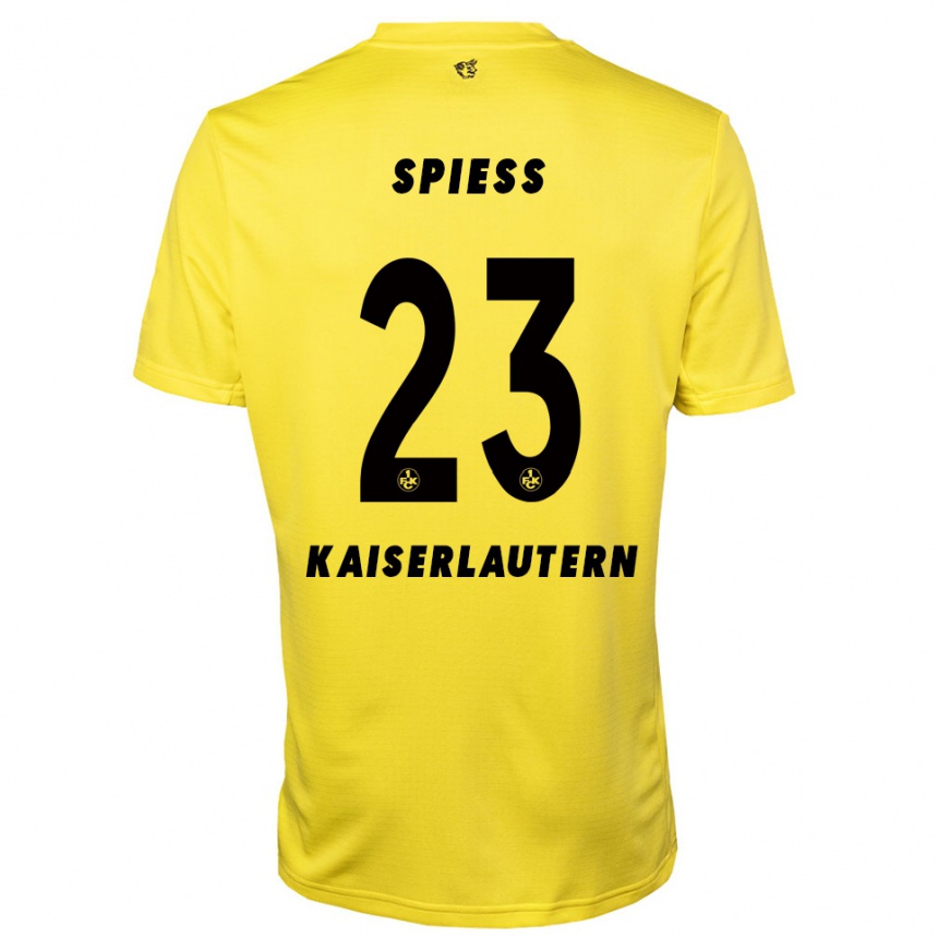 גברים כדורגל Louis Spieß #23 צהוב שחור חולצת שוער 2025/26