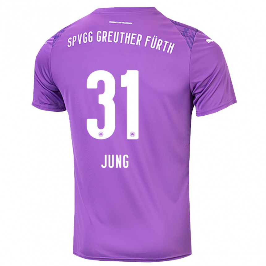 גברים כדורגל סבסטיאן יונג #31 סגול לבן חולצת שוער 2025/26