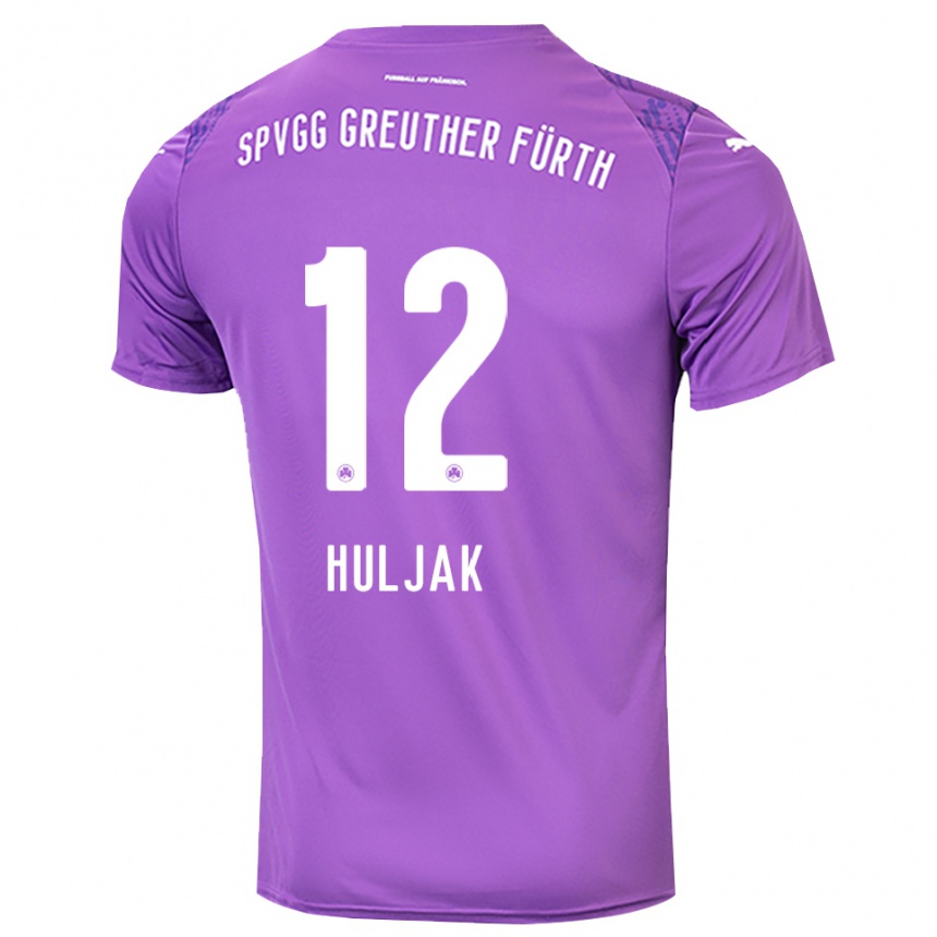 גברים כדורגל דומיניק הוליאק #12 סגול לבן חולצת שוער 2025/26