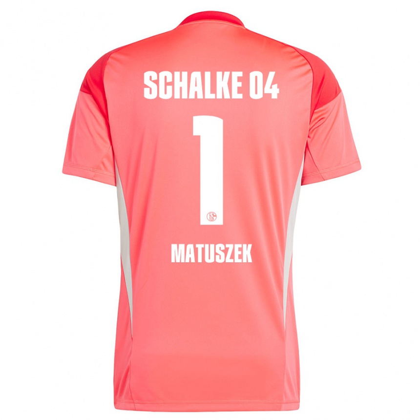 גברים כדורגל יוליה מטושק #1 אדום אלמוג חולצת שוער 2025/26