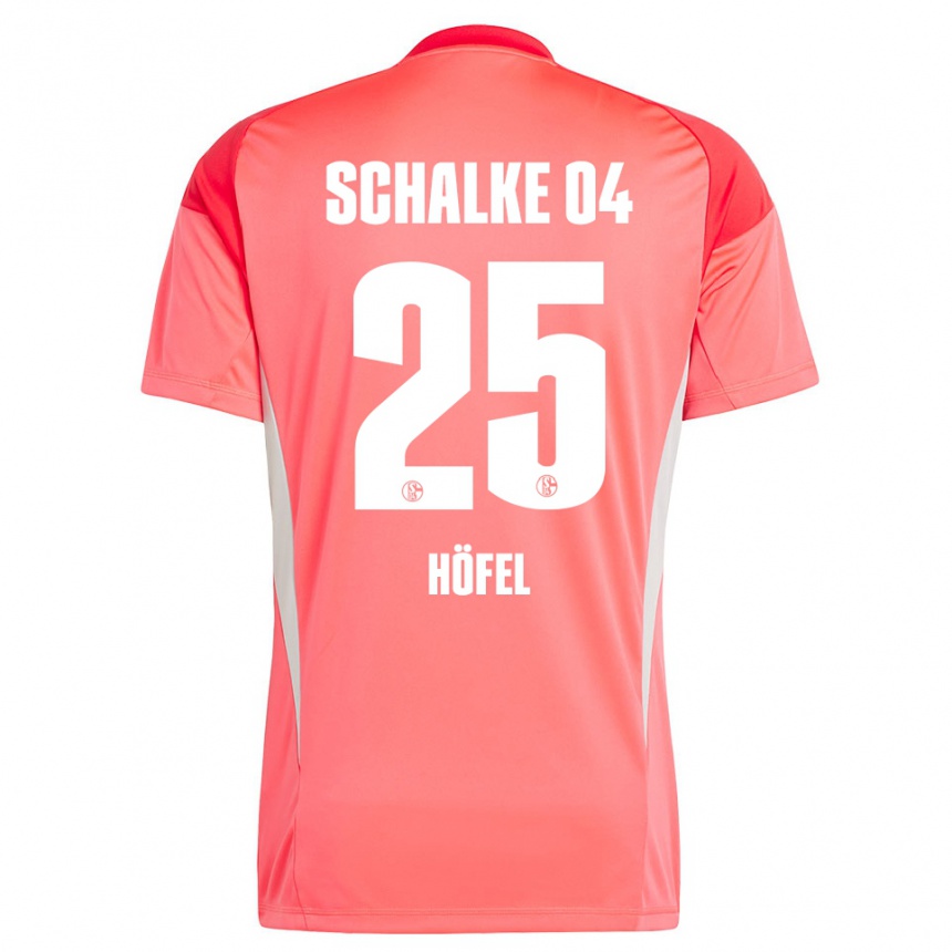 גברים כדורגל Luca Höfel #25 אדום אלמוג חולצת שוער 2025/26