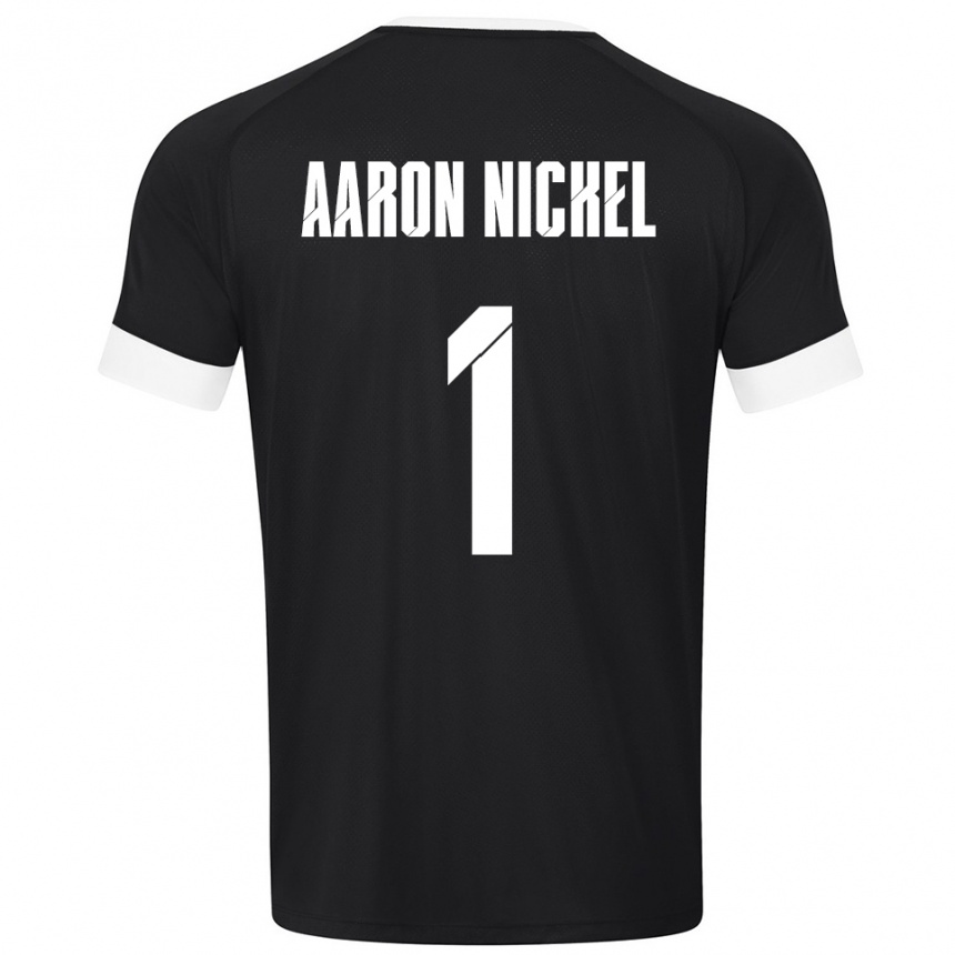 גברים כדורגל Arvit Aaron Nickel #1 שחור לבן חולצת שוער 2025/26