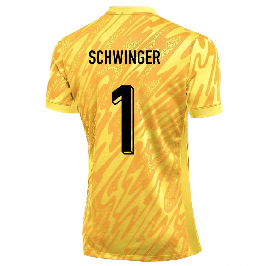 גברים כדורגל Holm Schwinger #1 צהוב כתום חולצת שוער 2025/26