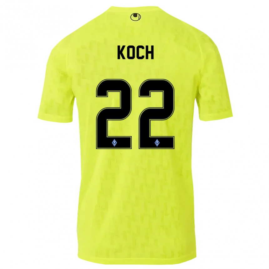 גברים כדורגל Nico Koch #22 צהוב שחור חולצת שוער 2025/26