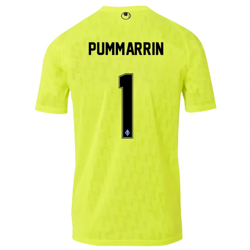 גברים כדורגל Kritsana Pummarrin #1 צהוב שחור חולצת שוער 2025/26