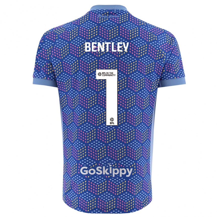 גברים כדורגל פראן בנטלי #1 כחול שחור חולצת שוער 2025/26