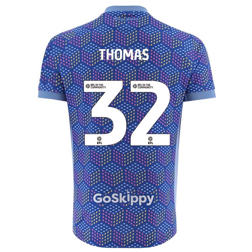 גברים כדורגל לואיס תומאס #32 כחול שחור חולצת שוער 2025/26