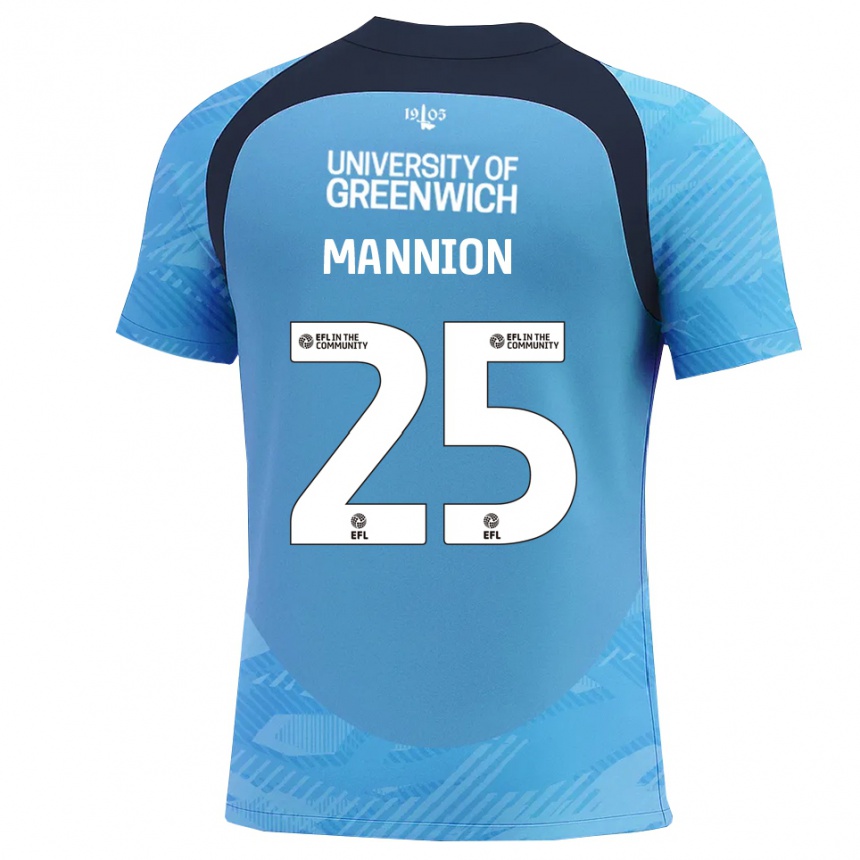 גברים כדורגל Will Mannion #25 כחול לבן חולצת שוער 2025/26