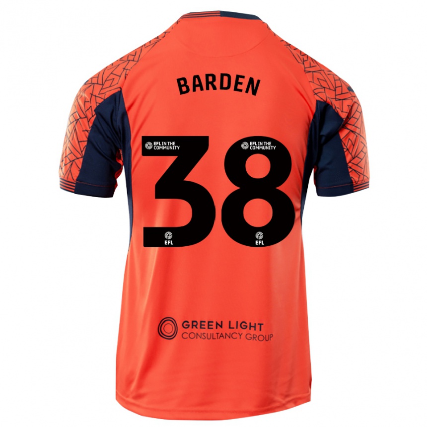 גברים כדורגל דניאל בארדן #38 שחור כתום חולצת שוער 2025/26