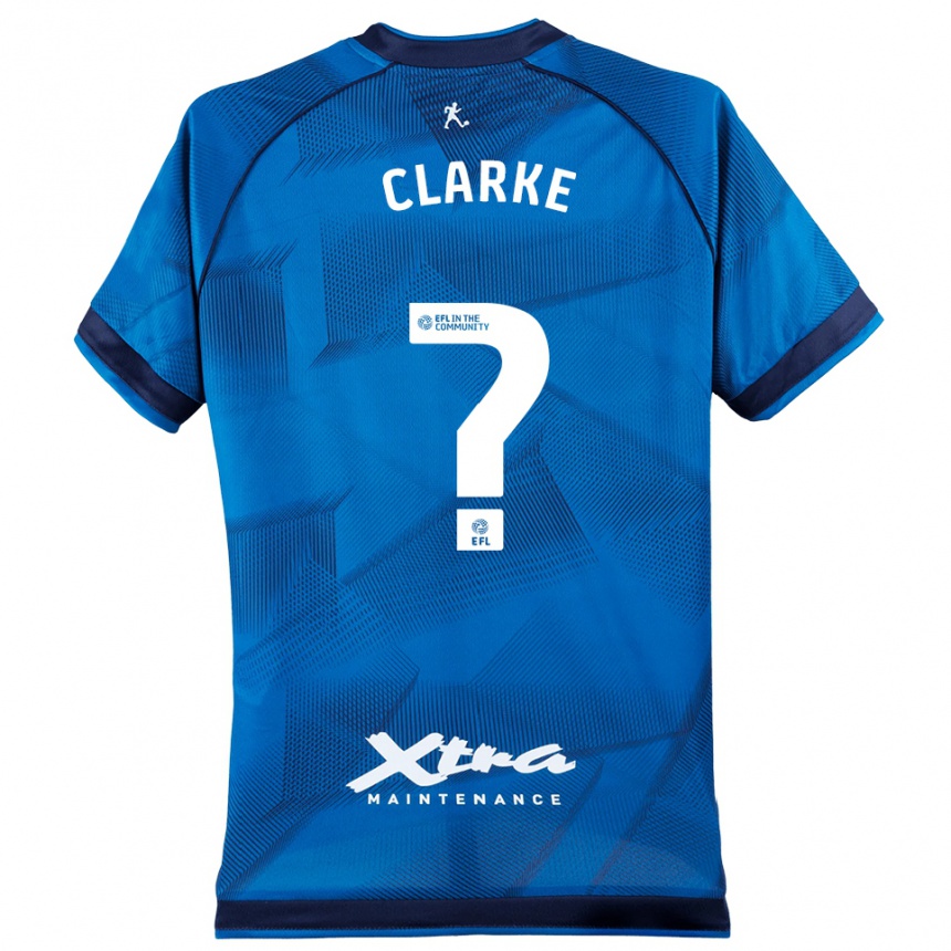 גברים כדורגל Kenny Clarke #0 כחול לבן חולצת שוער 2025/26