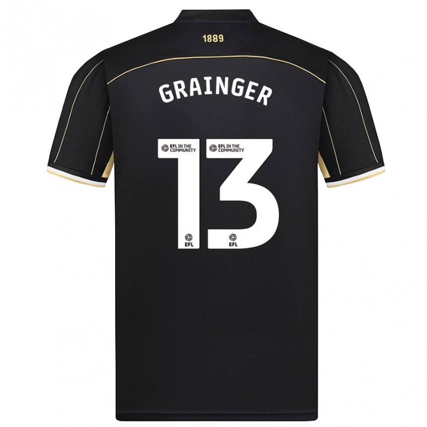 גברים כדורגל Benjamin Grainger #13 חום שחור חולצת שוער 2025/26