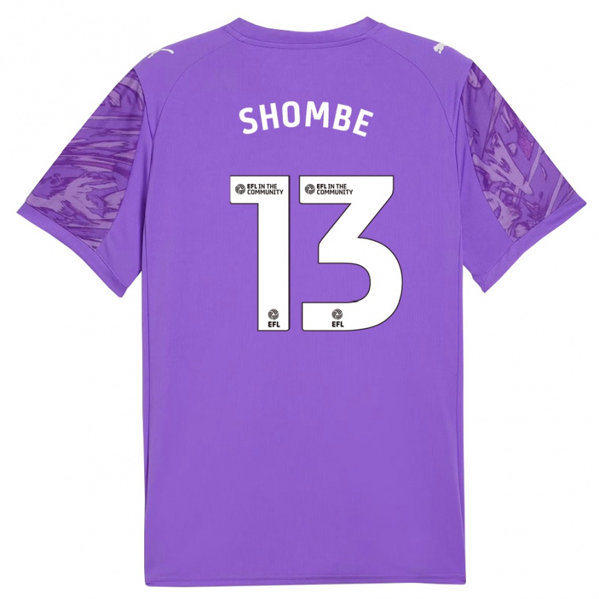 גברים כדורגל Khiani Shombe #13 סגול לבן חולצת שוער 2025/26