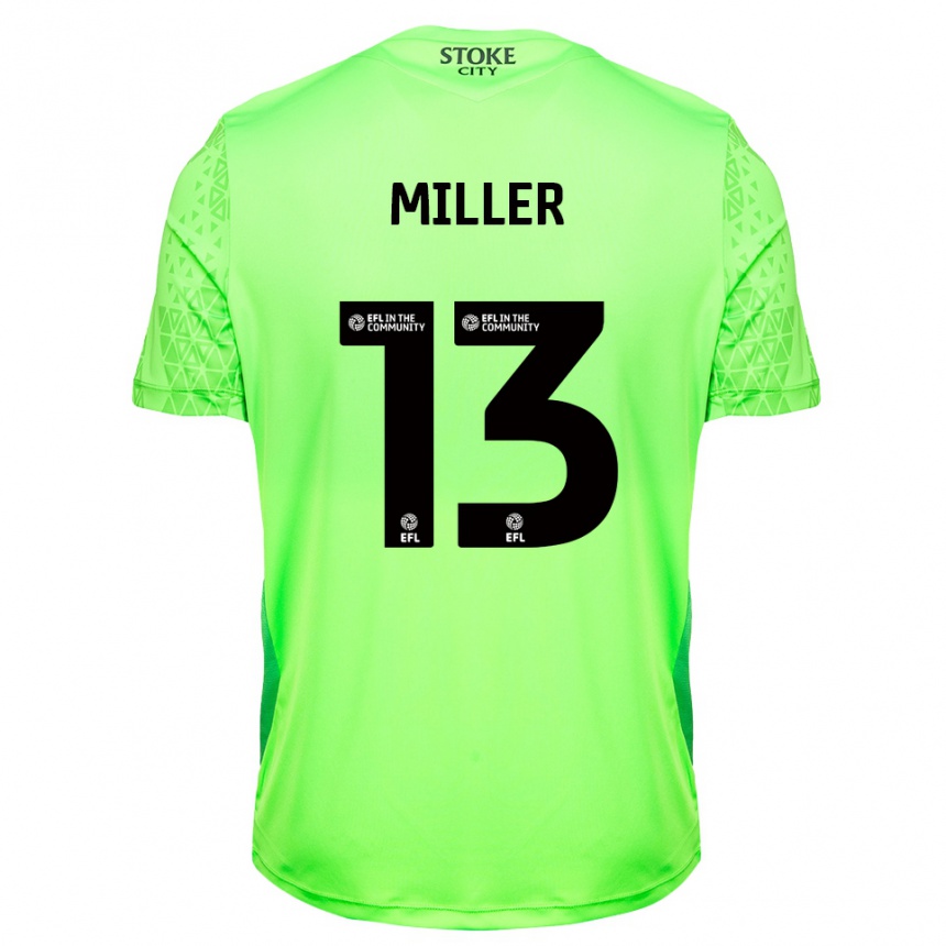 גברים כדורגל Tom Miller #13 ירוק שחור חולצת שוער 2025/26